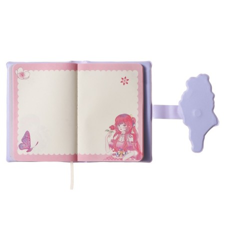 Gift notebook, A6, 100 sheets, color block, with a curly knife, PVC cover, "Anime", mix-11
