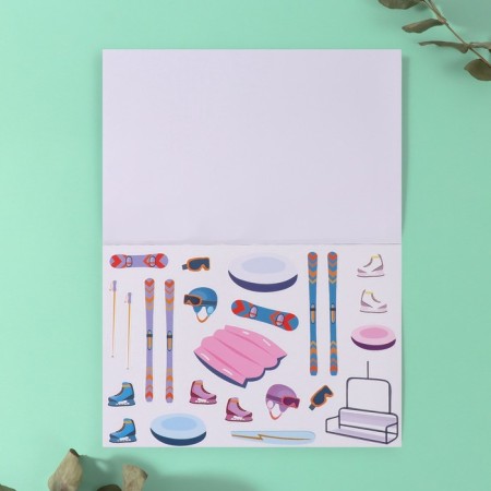 Stickers in the book "Sport" + 3 backgrounds 20.7x14.2 cm-6