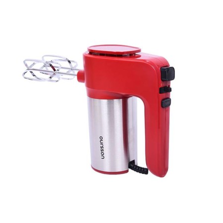 Mixer Oursson HM4001/RD, manual, 400 watts, 6 speeds, 2 nozzles, red-2