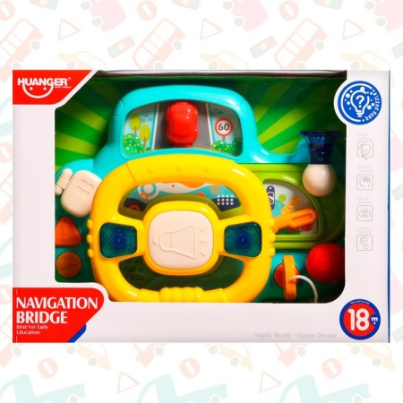 Musical steering wheel "Little Capture", light, sound effects-13