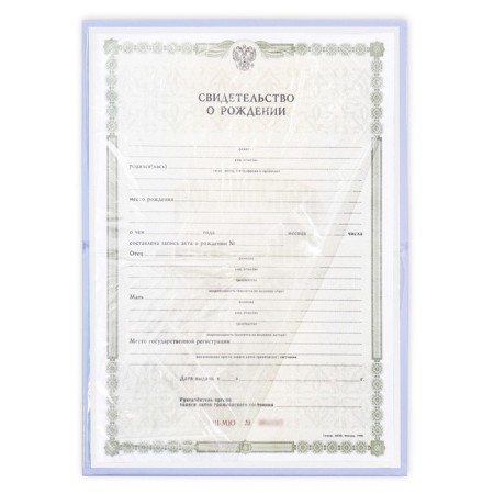 Folder for the birth certificate "Our Miracle", Bunny, A5-4
