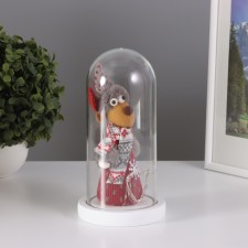 Nightlight “New Year's deer” LED 3HAAA Red 11x11x22.5cm
