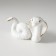 Souvenir Ceramics "White Cobra" with gold 4.3x6.4x4.8 cm
