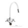 Kitchen mixer Zein Z2103, two -wound, silicone spout, white/chromium