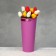 Carrying cone to flowers, light fuchsia 10 x 14 x 30 cm