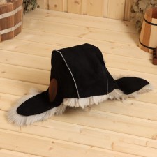Bath cap of sheepskin 