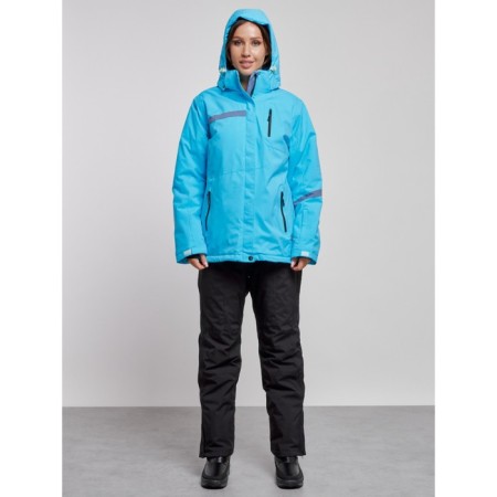 Ski suit female winter, size 58, blue color-4