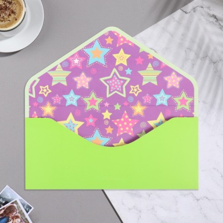 Money envelope "Happy Birthday!" velvet, green background, 19x9.3 cm-3