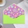 Money envelope "Happy Birthday!" velvet, green background, 19x9.3 cm