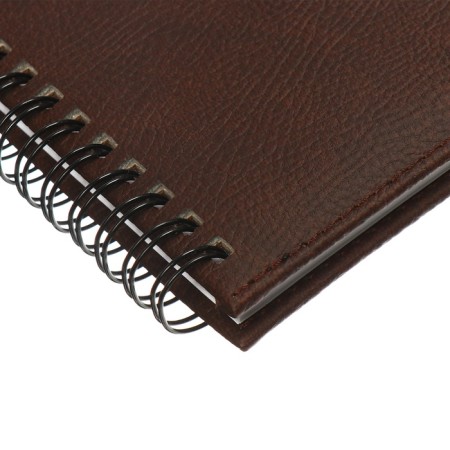 Dated planning 2025, 310 x 145mm 64 sheets, Devente. Vertical, solid cover, leatherette with foam rubber, embossing, block 70, brown-3