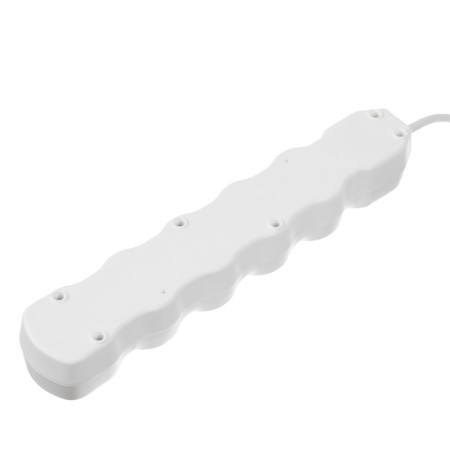 Extension cord Luazon Lighting Eco, 5 outlets, 2 m, 10 A, 2200 W, PVS 3x0.75mm2, with salary white-3