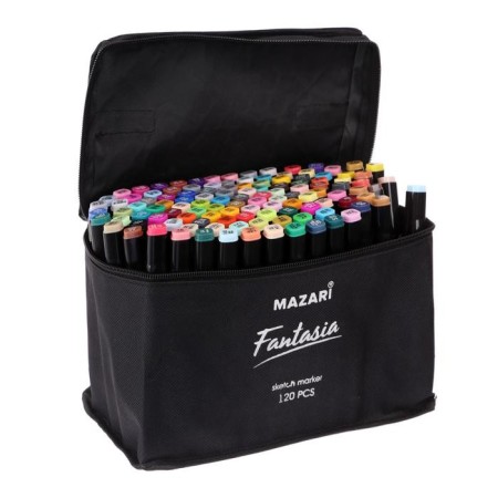 MARKERS for sketching bilateral Mazari Fantasia, 120 colors-1