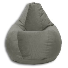 The hand-bag “pear” is positive carat, size l, diameter 80 cm, height 100 cm, velor, color gray color