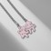 Kulons "Uzolnutor" puzzles with heart, pink color in silver, 45 cm