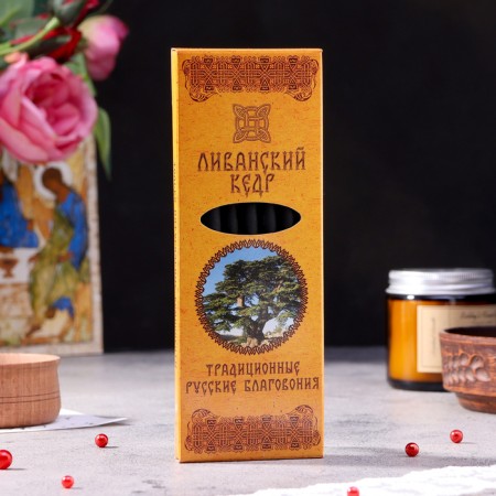 A set of traditional Russian incense "Lebanese cedar", 7pcs + stand-3