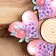 Hot "heart from flowers", 12 cm, juniper