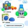 Massage ball Onlytop "Hedgehog", d = 4.5 cm, red color