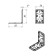 The reinforced corner 82 x 82 x 50 x 2 mm, galvanized, in the package of 30 pcs.