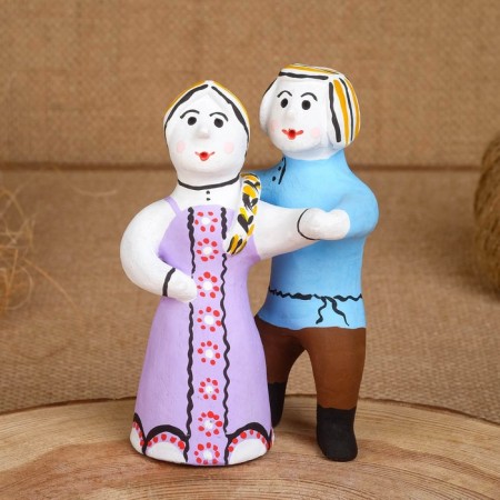 Souvenir "couple", 8 × 10 × 14 cm, Kargopol toy-4