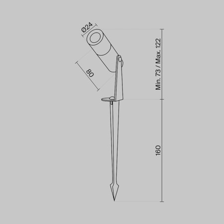Landscape lamp Outdoor O050FL-L2W3K, 2W, 8x12.2 cm, LED, 80LM, 3000K, white color-7