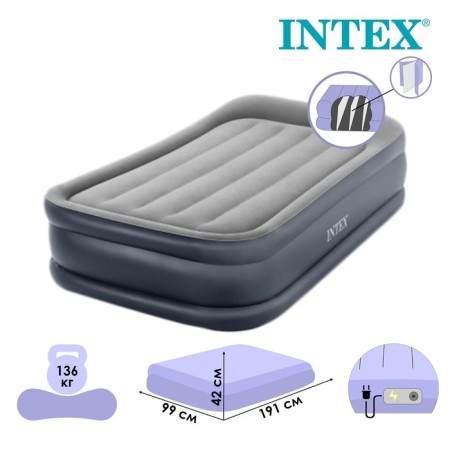 Boal inflatable Deluxe Pillow Rest Raid Bed 99 x 191 x 42 cm 64132nd