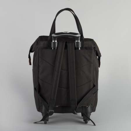 Bag-rug 2 in 1 on wheels 18 ”, lightning department, external pocket, black color-2