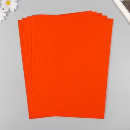 A set of felt 22x30 cm, 5 sheets, Korea, col. persimmon-1