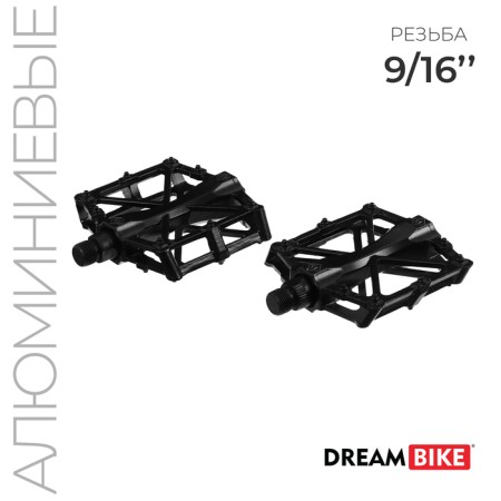 Pedals 9/16 "with a bearing, aluminum, black color