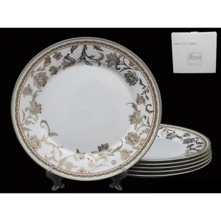 A set of plates Lenardi "Golden Flower", D = 27 cm, 6 pcs