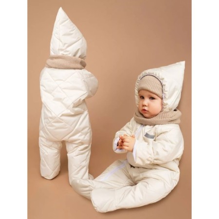 Combineson Children's demi -season quilted amrobaby elf, height 62 cm, dairy color-7