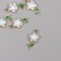 Decor for creativity metal, rhinestones "Flower" gold, white 2.1x1.1x0.6 cm