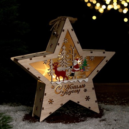New Year's decor with a new year backlight 21.5 × 5 × 21.5 cm-2
