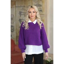Female jumper, size 42, purple color