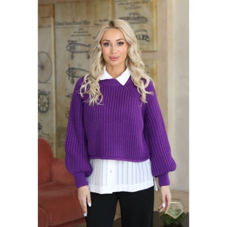 Female jumper, size 42, purple color
