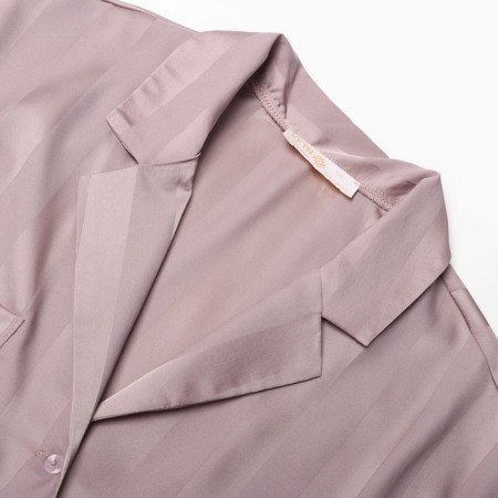 Female pajamas (shirt and shorts) kaftan "strip" size 44-46, pink-7
