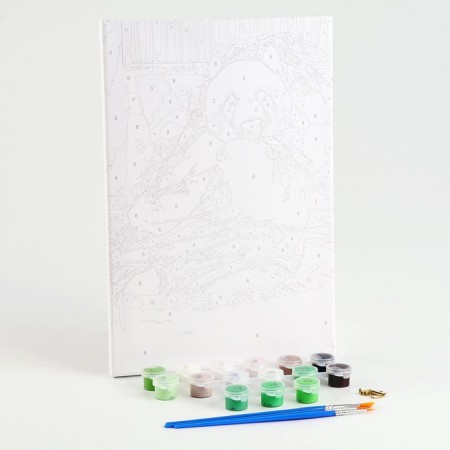 Picture on the rooms on canvas with the subframe "Panda", 30x20 cm-1