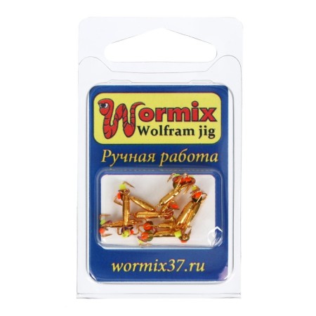 Mormyshka devil, weight 0.3 g (galvanic gold) size 2 1681-1