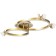 Causte "Trio butterflies" 54W LED 6000K gold 65x45x10cm Bayerlux