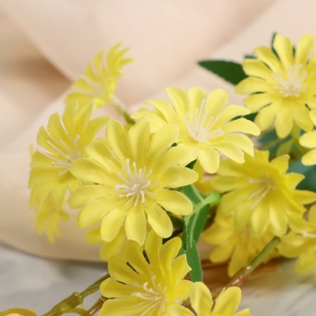 Artificial "Chrysanthemum" premium, 3.5x62 cm, yellow-1