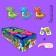 Chewing gum with Dino Roll tattoo, 15 g
