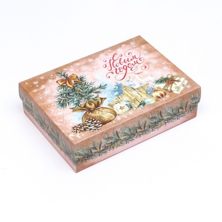 Gift box team "Bag with a Christmas tree", 21 x 15 x 5.7 cm-7