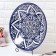 Largan Rishtan ceramics "Flowers", 42 cm, blue