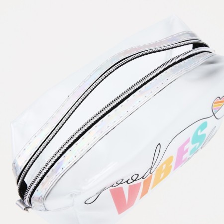 Cosmetic bag with zipper, matte color/multi -colored-2