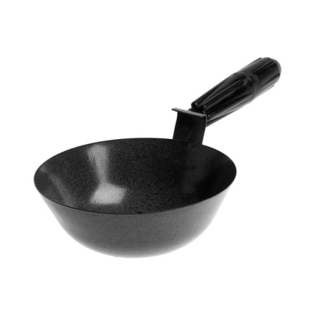 Stucco scrap bucket, 160 mm, with a platform, steel, plastic handle