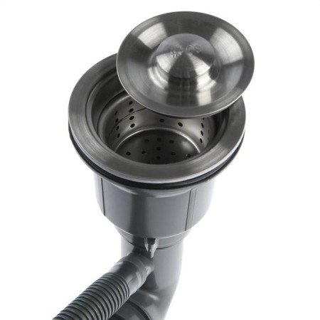 Kitchen sink Aflorn Af95044, Sredal, S = 3.0 and 0.8 mm, 50x44x22 cm, siphon, satin-5