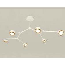 Комплект подвесного поворотного светильника Ambrella light, Traditional DIY, XB9055152, 6хGX53, цвет белый песок, золото желтое полированное