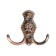 Hook furniture tundra TKD023, two -rod, copper