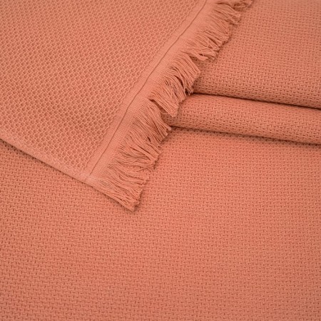 Terry towel "Sauna", 320 g, size 100x150 cm, terracotta color-2