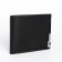 Male purse without fastening, department for maps, for bills, black color