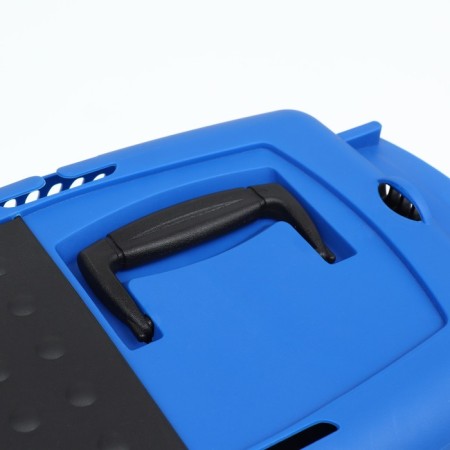 Carriage for animals with a plastic door, 40 x 32 x 26, blue-12